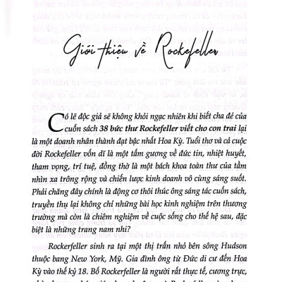 Sách 38 Bức Thư Rockefeller Gửi Cho Con Trai