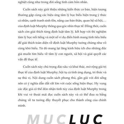Định Luật Murphy - Mọi Bí Mật Tâm Lý Thao Túng Cuộc Đời Bạn