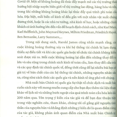 BẢY CUỘC KHỦNG HOẢNG ĐỊNH HÌNH TOÀN CẦU HÓA - Harold James - Tuấn Trung dịch - NXB Chính trị quốc gia sự thật