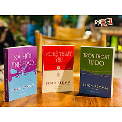 (Tặng kèm sổ tay bất kì) Combo 3 cuốn sách của Erich Fromm: XÃ HỘI TỈNH TÁO, TRỐN THOÁT TỰ DO, NGHỆ THUẬT YÊU - Lê Phương Anh, An Khánh dịch - Omega+ - NXB Thế giới