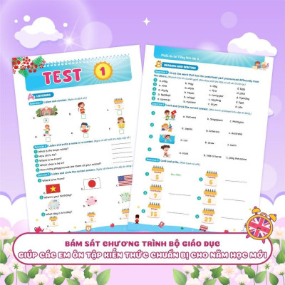 Sách Phiếu Ôn Hè Tiếng Anh Lớp 4 - Megabook