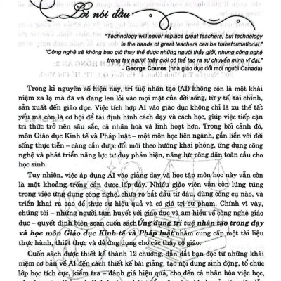 Sách - Ứng dụng trí tuệ nhân tạo AI trong dạy và học giáo dục kinh tế và pháp luật (dành cho giáo viên và học sinh) HA
