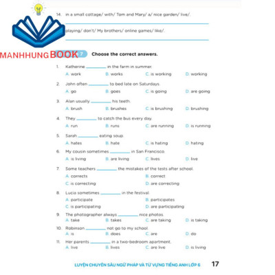 Sách - Luyện Chuyên Sâu Ngữ Pháp Và Từ Vựng Tiếng Anh 6 - Biên soạn theo chương trình SGK mới Global Success.