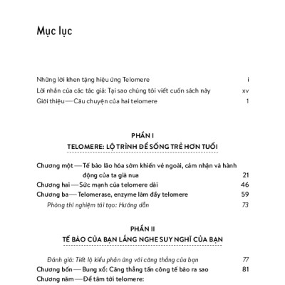 Hiệu Ứng Telomere - Giải Pháp Đột Phá Để Sống Trẻ, Khỏe Và Ngăn Ngừa Lão Hóa