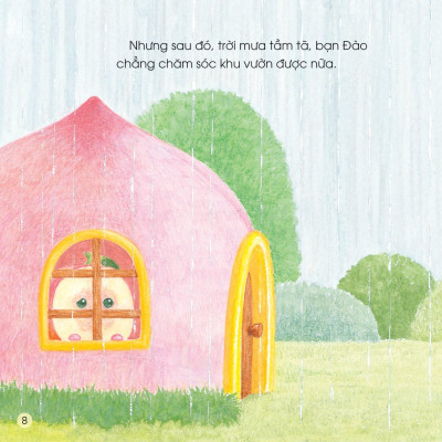 Sách Ehon - Sức Mạnh Của Những Người Bạn Trái Cây - Dũng Sĩ Đào Đuổi Sên Khổng Lồ