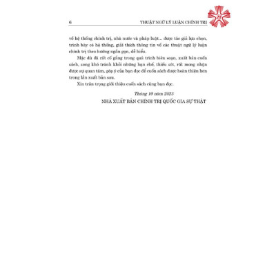 Sách - Thuật Ngữ Lý Luận Chính Trị - NXB Chính Trị Quốc Gia