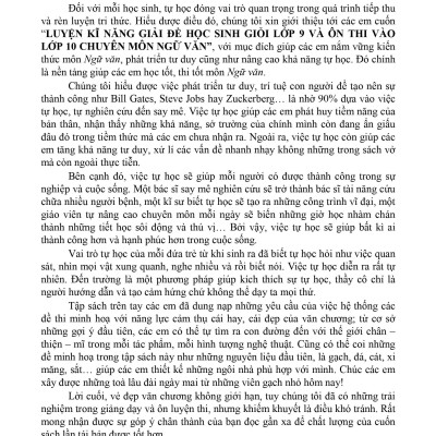 Luyện Kĩ Năng Giải Đề Học Sinh Giỏi Lớp 9 Và Ôn Thi Vào Lớp 10 Chuyên - Môn Ngữ Văn