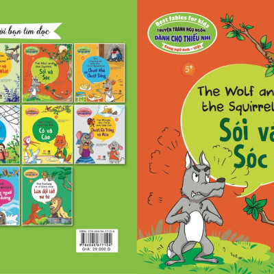 Truyện tranh ngụ ngôn dành cho thiếu nhi ( Song ngữ Anh- việt ) Sói và sóc