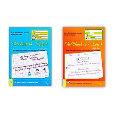Sách - Combo Vở chính tả lớp 3 - tập 1 + 2 ( biên soạn theo chương trình GDPT mới )