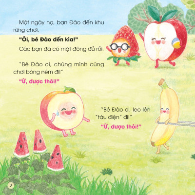 Sách Ehon - Sức Mạnh Của Những Người Bạn Trái Cây - Dũng Sĩ Đào Đuổi Sên Khổng Lồ