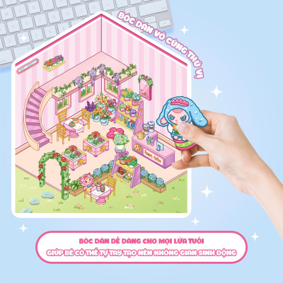 Sách - Bóc Dán 3D - Tiệm Hoa Baby Three