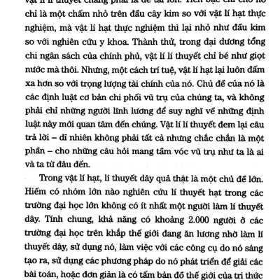 Tại Sao Lí Thuyết Dây?
