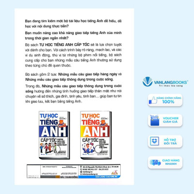 Sách Tự Học Tiếng Anh Cấp Tốc-Những Mẫu Câu Giao Tiếp Thông Dụng Trong Cuộc Sống - Văn Lang