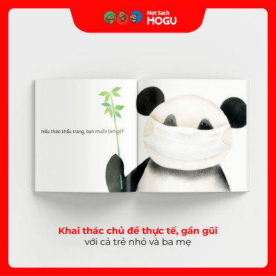 Truyện Ehon bé 1-2-3 tuổi - Nếu tháo khẩu trang thì sao nhỉ?