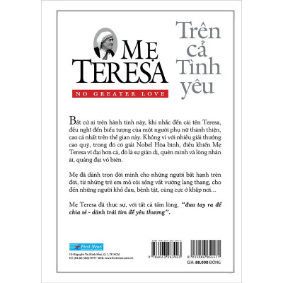 Sách - Mẹ Teresa - Trên Cả Tình Yêu