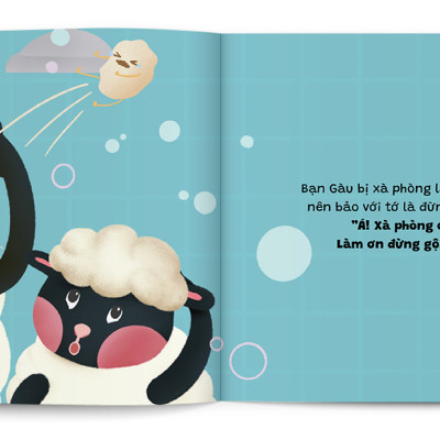 Sách Ehon Kỹ Năng Sống Để Con Yêu Tự Lập - Cùng Gội Đầu Nào