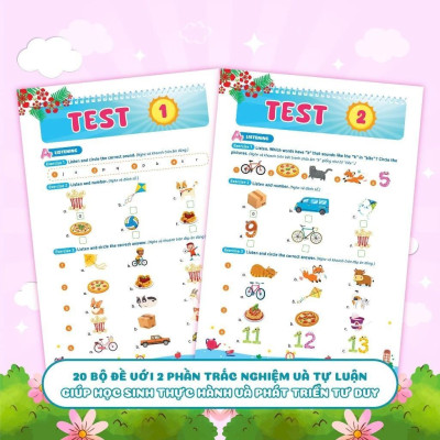 Sách - Phiếu Ôn Hè Toán + Tiếng Việt + Tiếng Anh Lớp 2 - Combo 3 Cuốn - Megabook