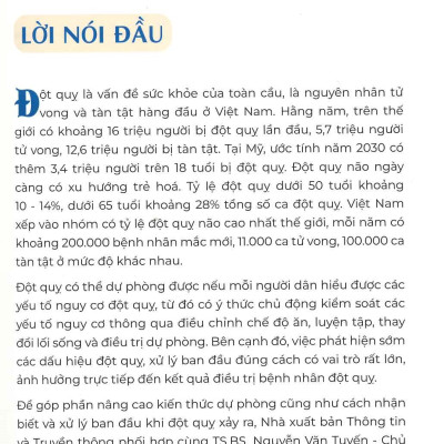 Cẩm nang Dự Phòng Đột Quỵ Não (Bản in màu) - TS.BS. Nguyễn Văn Tuyến