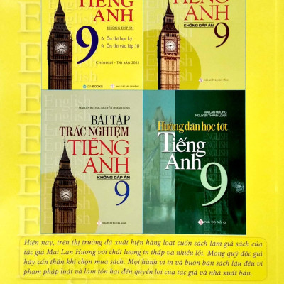 Ôn Luyện Tiếng Anh Lớp 9 - Không Đáp Án (Tái Bản - Có Chỉnh Lý)