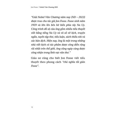 Sách - Ánh Sáng Trắng - Jon Fosse - Nobel Văn Học 2023 - Thiện Tri Thức
