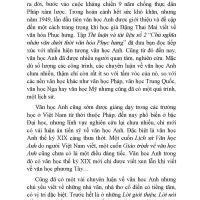 Văn Học Hiện Thực Và Văn Học Suy Đồi Anh Thế Kỷ XIX