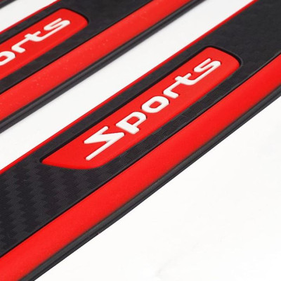 Bộ 04 miếng  dán bảo vệ bậc bước chân cửa xe ô tô Sports
