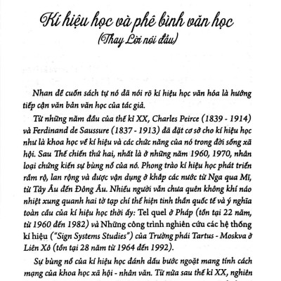 Phê Bình Kí Hiệu Học - Đọc Văn Như Là Hành Trình Tái Thiết Ngôn Ngữ (Tái Bản 2019)