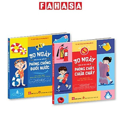 Sách - Bộ Sách 30 Ngày Cùng Em Học Hiểu Về - Phòng Cháy, Chữa Cháy + Phòng Chống Đuối Nước (Bộ 2 Cuốn)
