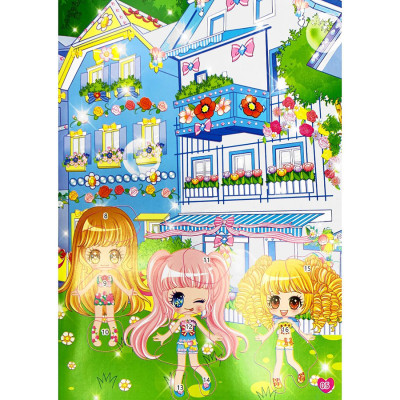 1000 hình dán trang phục công chúa - Công chúa hoa tường vi