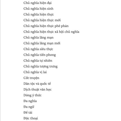 150 Thuật Ngữ Văn Học