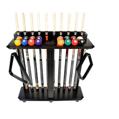 Kệ gỗ bi-da cao cấp gỗ tự nhiên – Kệ bida để góc 10 gậy - Made in Vietnam