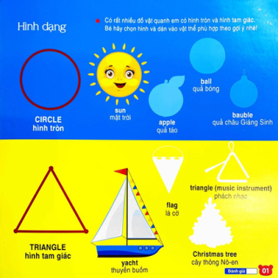 Bộ Sưu Tập 200 Sticker - Số Đếm, Hình Dạng, Màu Sắc