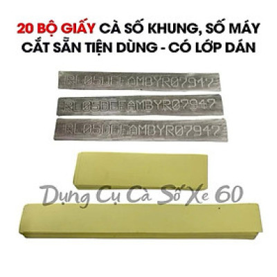 Dụng Cụ Cà Số Khung Xe Máy, Chuyên Dùng Cà Số Cho Ôtô Xe Máy, Giấy Cà Số Xe