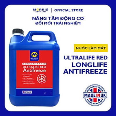 Nước Làm Mát Đỏ Cao Cấp Cho Động Cơ Xăng - Morris Lubricants Ultralife Red Longlife / Can 5L