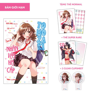 Nhân Vật Hạ Cấp Tomozaki - Tập 4 - Bản Giới Hạn - Tặng Thẻ Normal + Thẻ Super Rare + 02 Clear Clipsheet