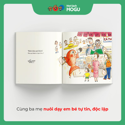 Truyện Ehon bé 3-4-5 tuổi - Cô cá Taiko muốn đi bách hóa