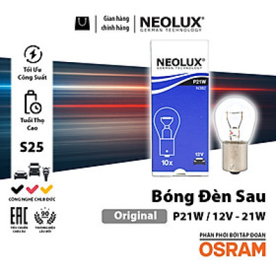 Combo 10 Bóng Đèn Sau Chân Cài S25 OSRAM NEOLUX Lắp Đèn Hậu, Đèn Phanh, Xi Nhan, Đèn Lùi Xe Ô Tô Xe Máy - Nhập Khẩu Chính Hãng