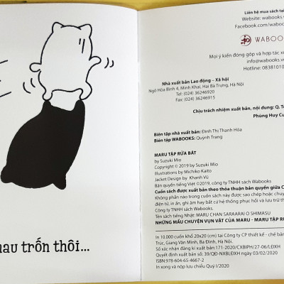 Sách Cho Bé Ehon Những Mẩu Chuyện Vụn Vặt Của Maru - Maru Tập Rửa Bát