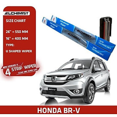 Gạt Mưa Xe Ô tô Honda Loại Silicon 4 Lưỡi Cao Cấp, Thiết Kế Thông Minh, Gạt Êm Và Sạch Hơn