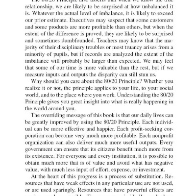 The 80/20 Principle: The Secret to Success by Achieving More with Less