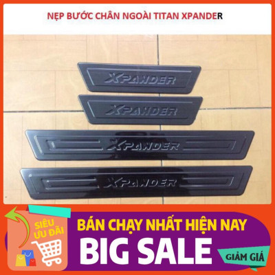  ỐP BẬC TRONG NGOÀI TITAN DÀNH CHO XPANDER 2018- 2020, nẹp bậc cửa lên xuống xe ô tô full bộ