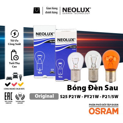 Combo 10 Bóng Đèn Sau Chân Cài S25 OSRAM NEOLUX Lắp Đèn Hậu, Đèn Phanh, Xi Nhan, Đèn Lùi Xe Ô Tô Xe Máy - Nhập Khẩu Chính Hãng