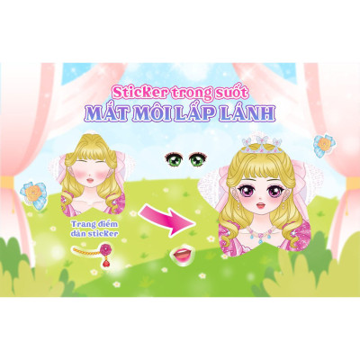 Sách Trang điểm Mia - Cô dâu Ngọt Ngào (Hơn 100 Stickers mắt môi phụ kiện lấp lánh)