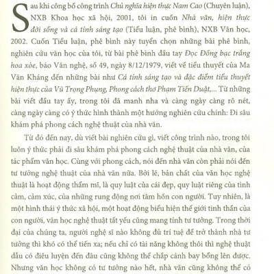 Tư Tưởng Và Phong Cách Nhà Văn - Những Vấn Đề Lý Luận Và Thực Tiễn (Bản in năm 2020)