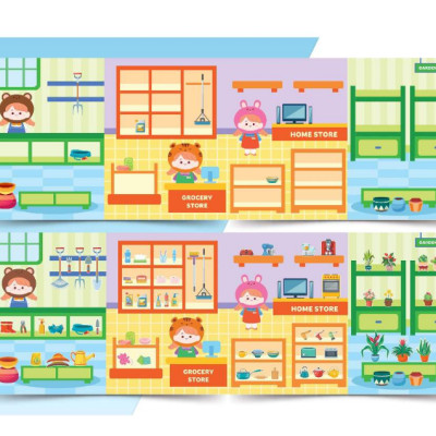 Combo 5 cuốn Sách Trò chơi Đồ hàng cho bé gái (Hơn 1000 Stickers)