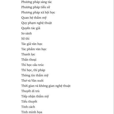 150 Thuật Ngữ Văn Học