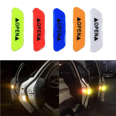 Set 4 Decal Phản Quang Dán Cửa Xe Ô Tô, Cảnh Báo Va Chạm Khi Mở Cửa Xe Ôtô Cho Người Đi Đường Phía Sau. TakyHome 9700