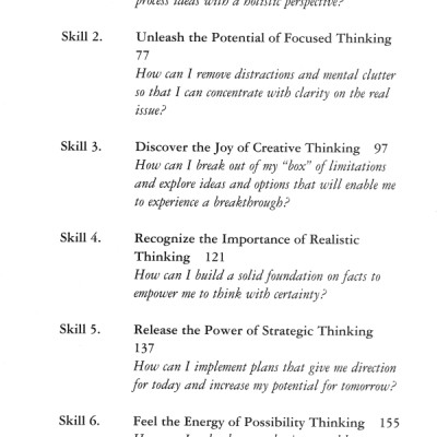 Thinking for a change