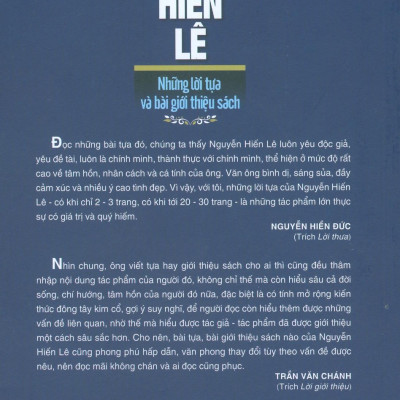 Nguyễn Hiến Lê - Những Lời Tựa Và Bài Giới Thiệu