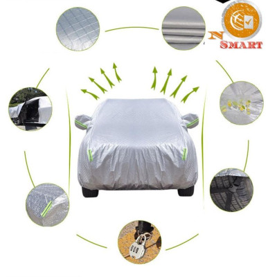 Bạt Che Ô Tô Ford Everest 7 Chỗ tráng Nhôm 3 Lớp Phản Quang Cách Nhiệt Chống Thấm Chống Bụi Hiệu Quả